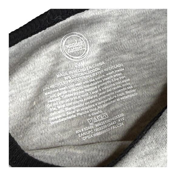 Wonder Nation BABY SLEEPER 24 Months Halloween Bats Coveralls Gray Black NWT - Picture 5 of 7